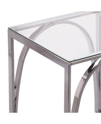 Arabelle Square Glass Top End Table
