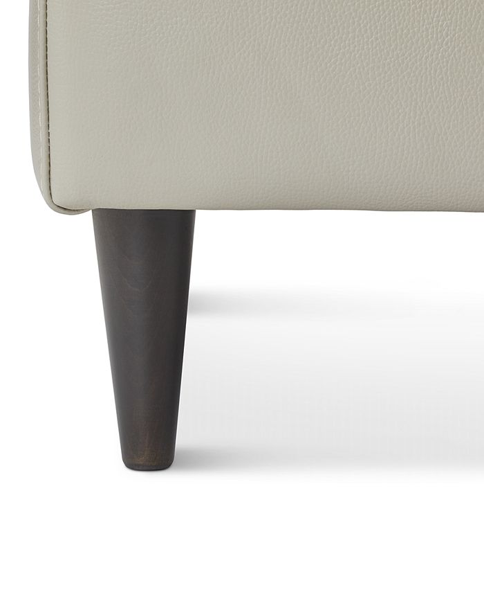 Macy's Jennis 35" Leather Arm Chair, Created for Macy's & Reviews