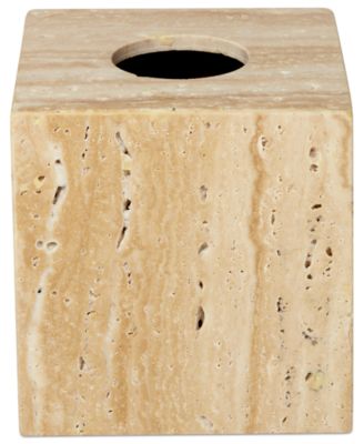 Roselli Trading Company - Travertine Tissue Holder