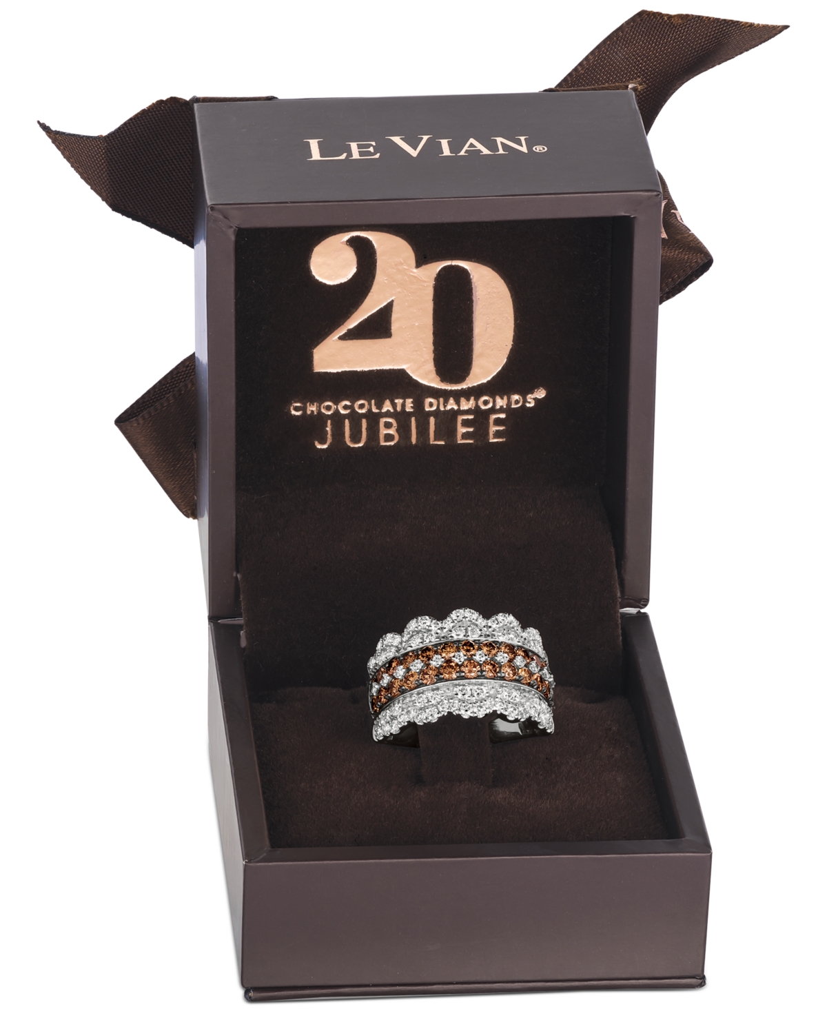Le Vian 20th Anniversary Diamond Jubilee Crown Ring (2 ct. t.w.) in 14k 14k Rose Gold or 14K Yellow Gold, Exclusively at Macy's - White Go