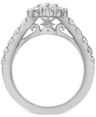 Certified Diamond Pear Halo Bridal Set (2 ct. t.w.) in 18k White, Yellow or Rose Gold