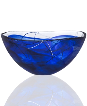 Shop Kosta Boda Contrast 6.5" Bowl In Blue