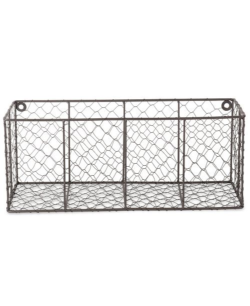 Design Imports Vintage Like Wall Mount Chicken Wire Basket Set Of