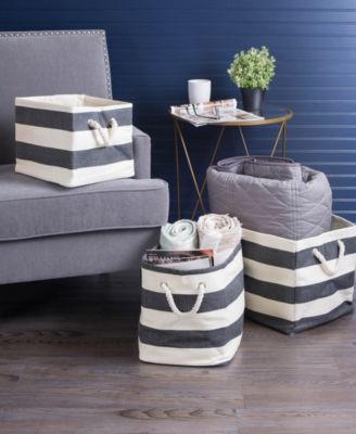 Paper Bin Stripe Rectangle Small