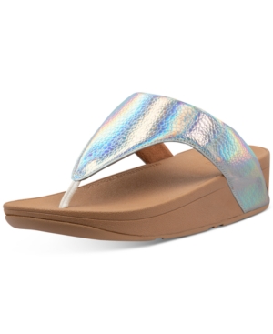 image of FitFlop Lottie Iridescent Scale Thong Sandals Women-s Shoes