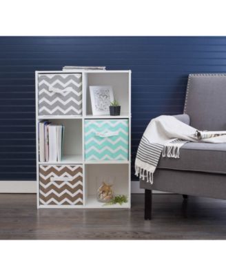 Chevron Print 2-Pc. Storage Bin