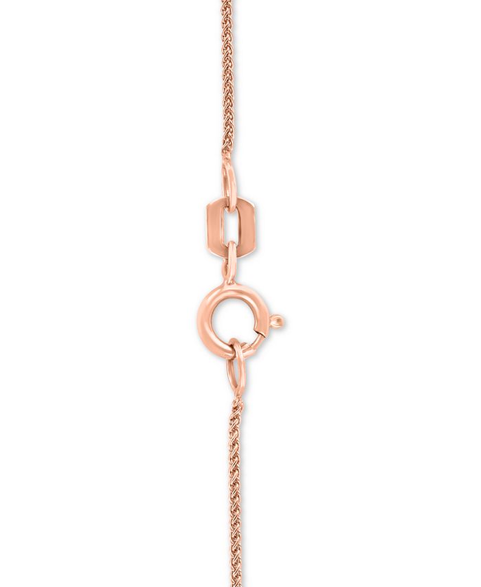 LALI Jewels - Aquamarine (1-1/16 ct. t.w.) & Diamond Accent 18" Pendant Necklace in 14k Rose Gold
