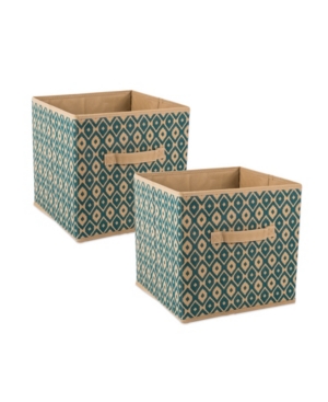 Design Imports Ikat Print 2-Pc Storage Bin