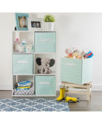 Non-woven Polyester Cube Lattice Square Set of 4