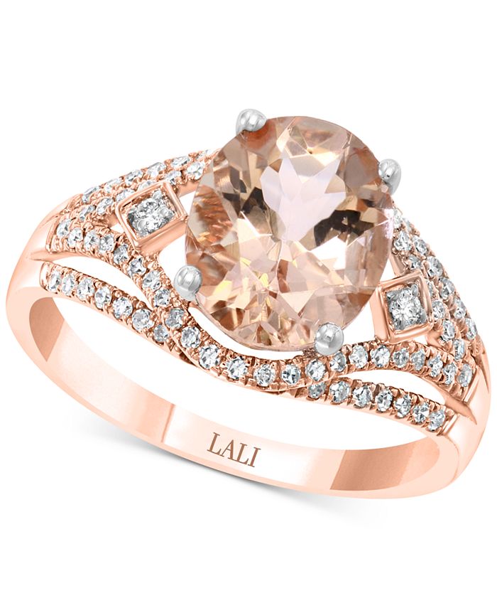 LALI Jewels Morganite 2 3 4 ct. t.w. Diamond 1 4 ct. t.w
