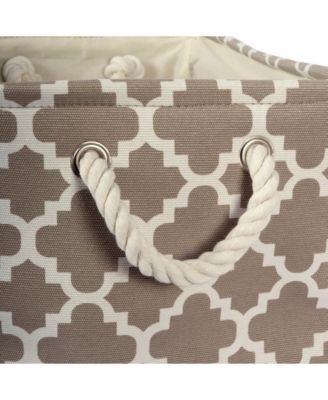 Polyester Bin Lattice Brown Rectangle Large