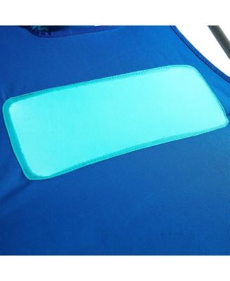 Ladies Comfort Lounger, Beach Camping Pool Tanning Chair, Ocean Blue