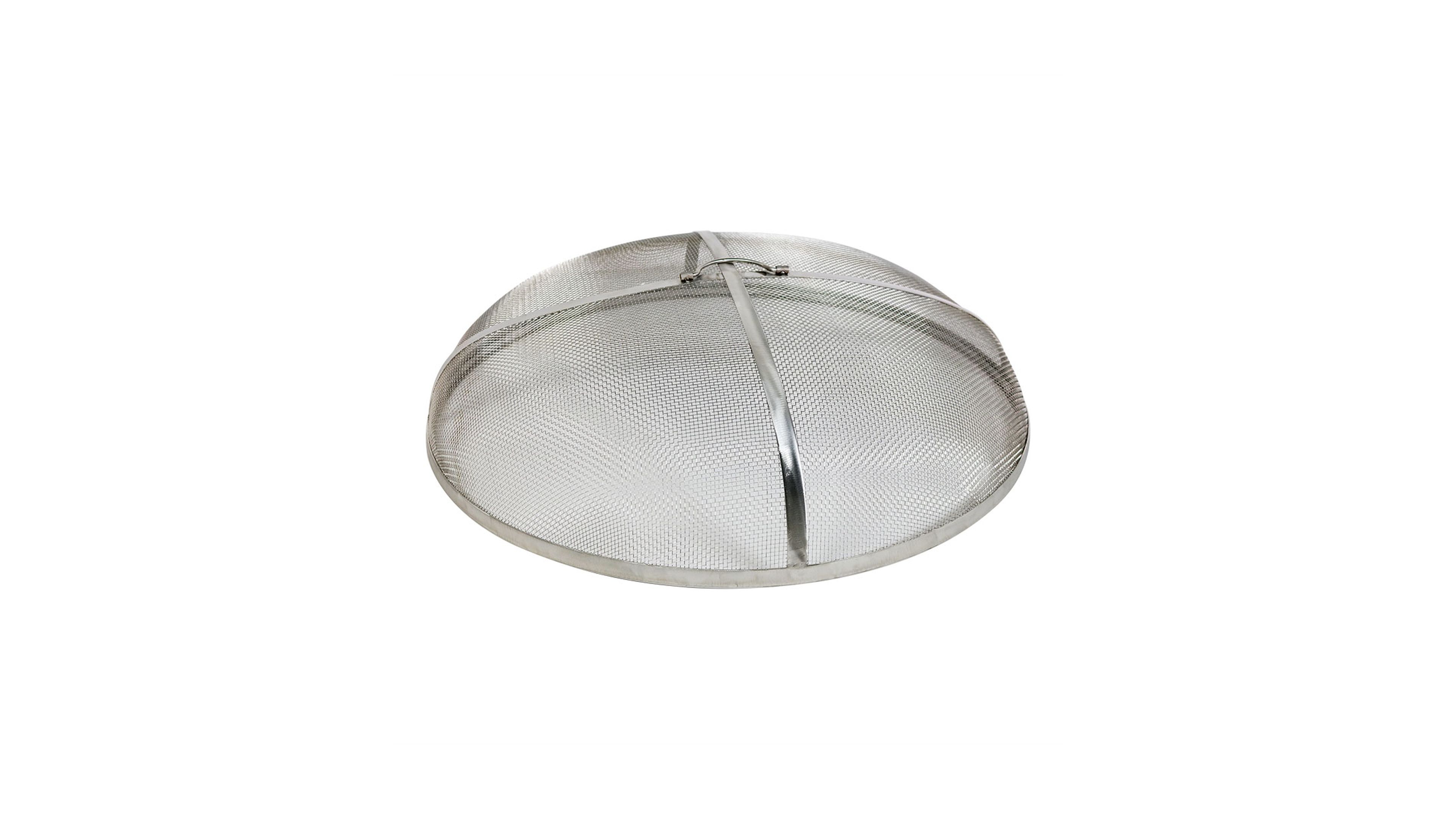 Outdoor Heavy-Duty Steel Mesh Round Camp Fire Pit Spark Screen Lid with Grabber Ring Top