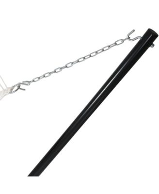 Outdoor 2-Person Quilted Fabric Hammock with Spreader Bars and Freestanding Stand