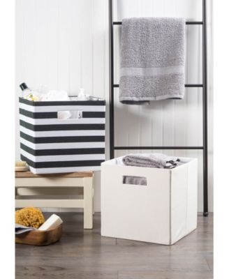 Design Imports Polyester Cube Solid Square