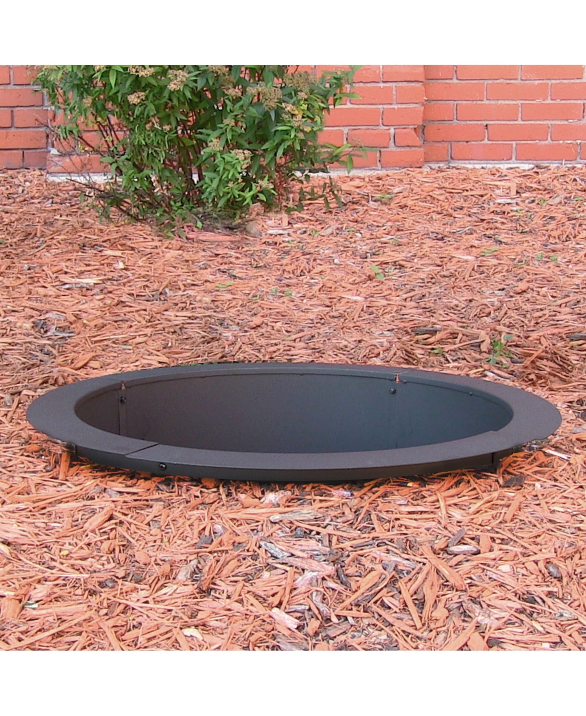 Outdoor Heavy-Duty Steel Portable Above Ground or In-Ground Round Fire Pit Liner Ring - 27" - Black