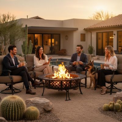 Outdoor Camping or Backyard Steel Diamond Weave Fire Pit Bowl with Spark Screen - 40" - Black