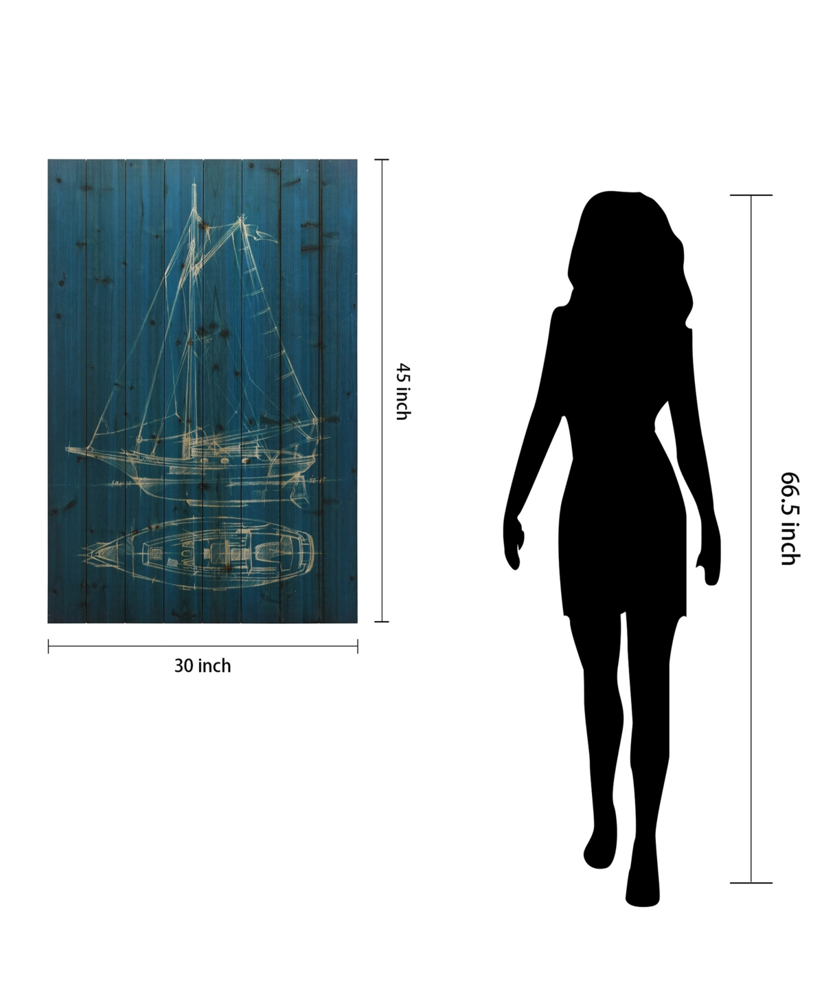 Empire Art Direct Sailing 2 Arte de Legno Digital Print on Solid Wood Wall Art, 1.5