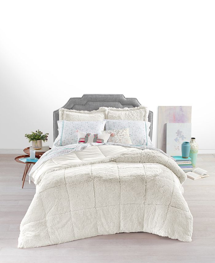 Whim by Martha Stewart Shaggy Faux Fur Full/Queen 3Pc. Comforter Set