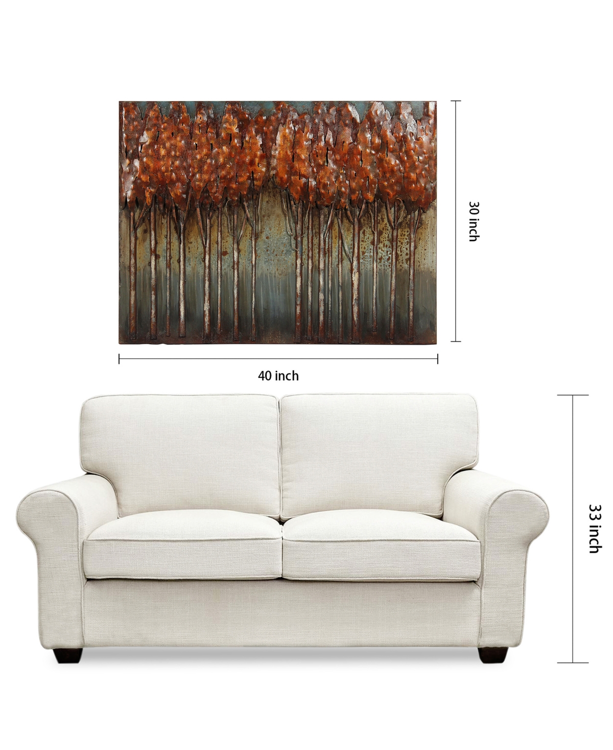 Empire Art Direct Sunset Ground Mixed Media Iron Hand Painted Dimensional Wall Art, 2