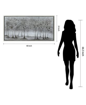 Solitary Field Textured Metallic Hand Painted Wall Art by Martin Edwards, 24" x 48" x 1.5"