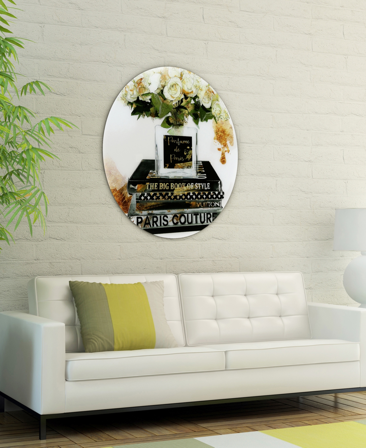 Empire Art Direct Big Book of Style Frameless Free Floating Tempered Glass Panel Graphic Wall Art, 0.2