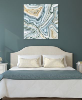 Agate Abstract I Frameless Free Floating Tempered Art Glass Abstract Wall Art by EAD Art Coop, 38" x 38" x 0.2"