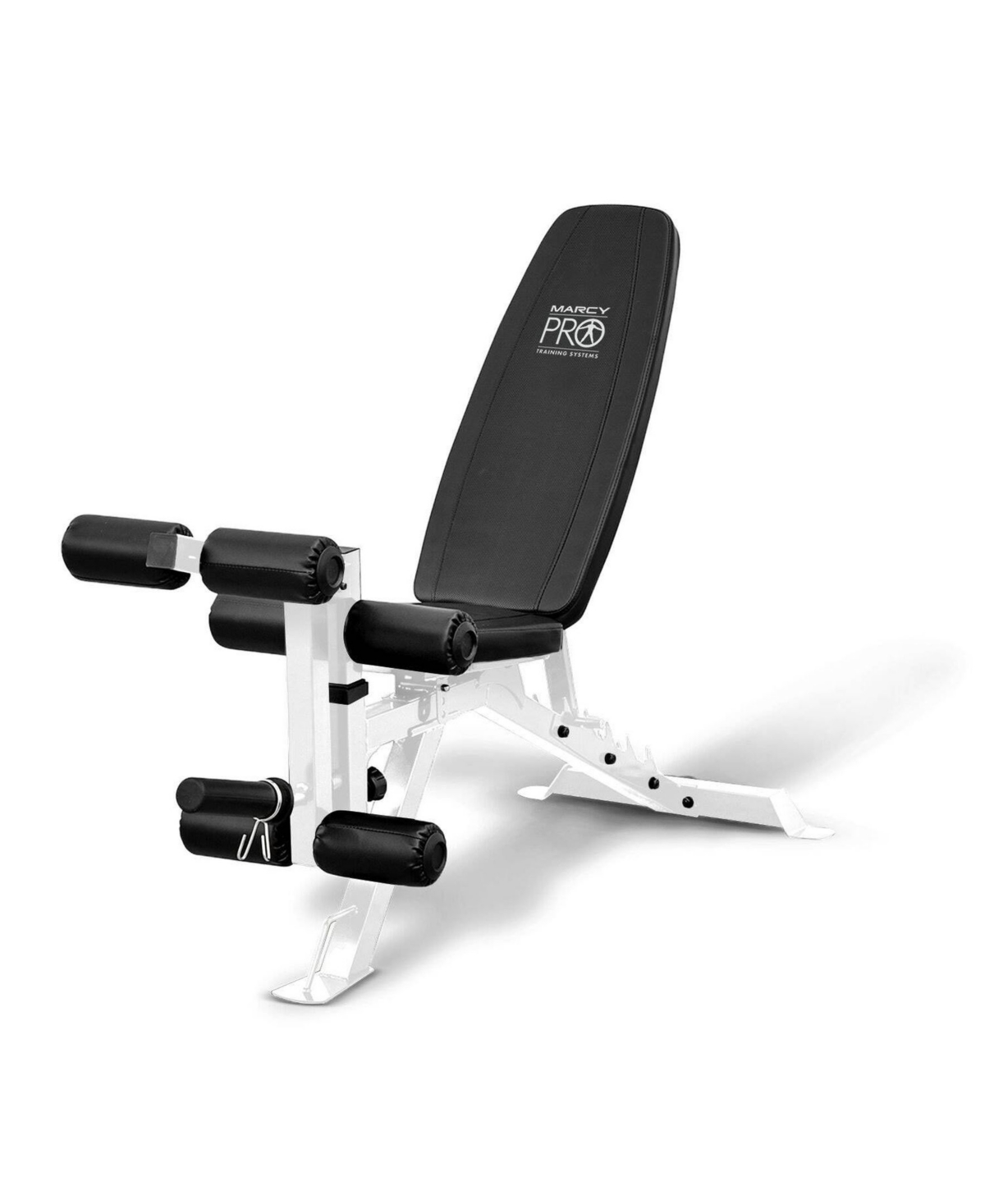 Marcy Powder Coated Steel Home Gym Multipurpose Adjustable Weight Bench, White