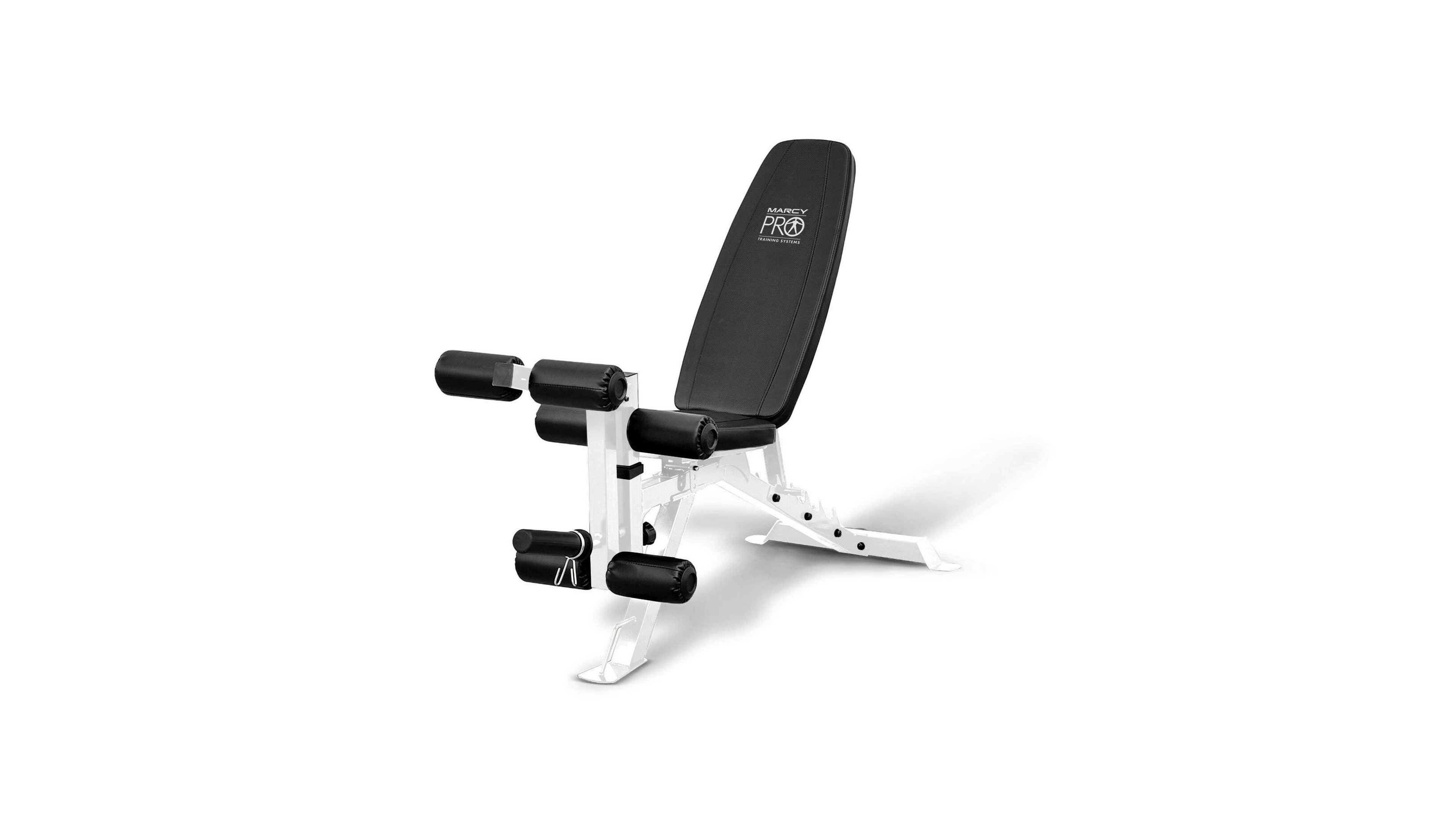 Marcy Powder Coated Steel Home Gym Multipurpose Adjustable Weight Bench, White