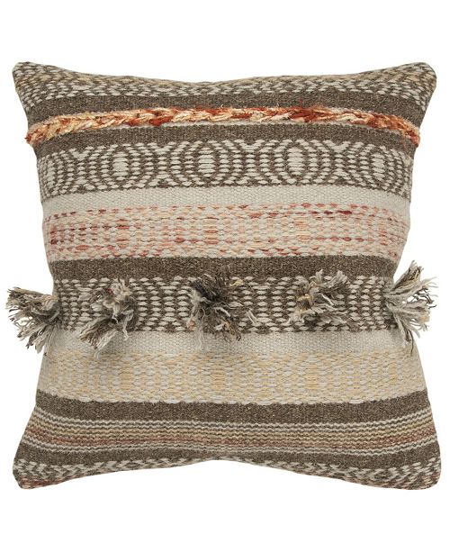 Rizzy Home Stripe Decorative Pillow Cover, 20" x 20