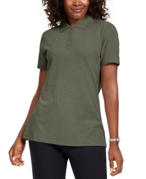 Karen Scott Petite Cotton Polo Shirt Created for Macy's