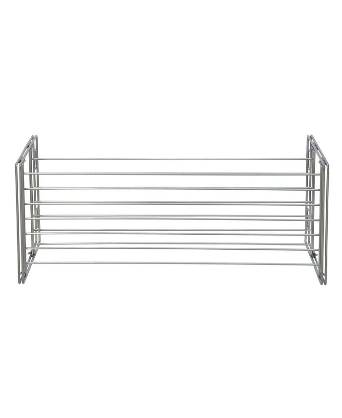 Household Essentials 2 Tier Shoe Rack, Stackable Wire Frame, Holds 6 to ...