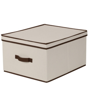 Household Essentials Canvas Large Storage Box In Brown