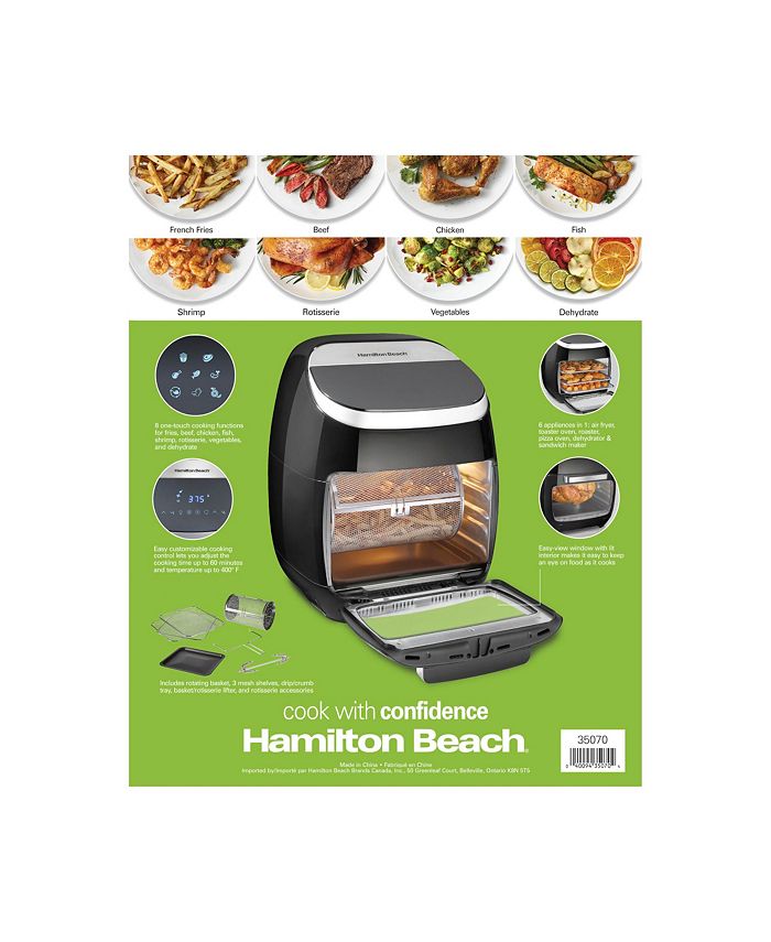 Hamilton Beach 11L Digital Air Fryer Oven with Rotisserie and Rotating