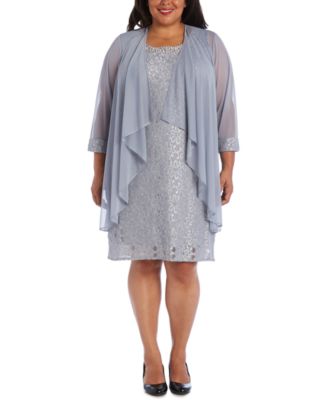 silver grey plus size dresses