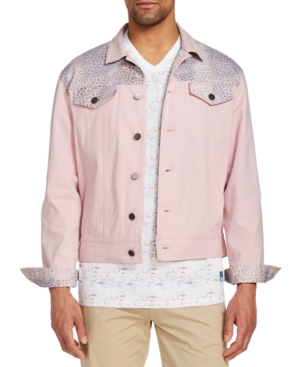 Brooklyn Brigade Men's Slim-Fit Stretch Queen Coral Trucker Jacket