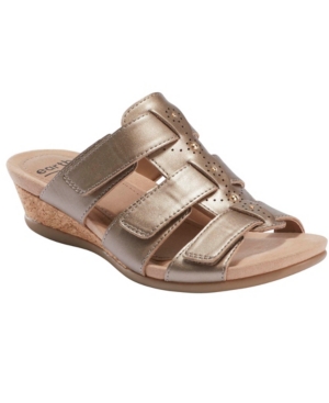 Earth Women-s Pisa Harwich Low Wedge Slide Sandal Women-s Shoes