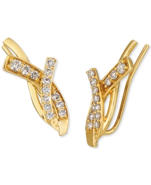 image of Le Vian Nude Diamond Crossover Ear Climbers (5/8 ct. t.w.) in 14k Gold