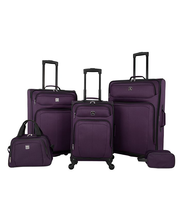 Tag Bristol 5 Pc. Softside Luggage Set, Created for Macy's - Plum