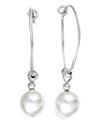 Jody Coyote - Sterling Silver Earrings, Crystal Pearl Earrings