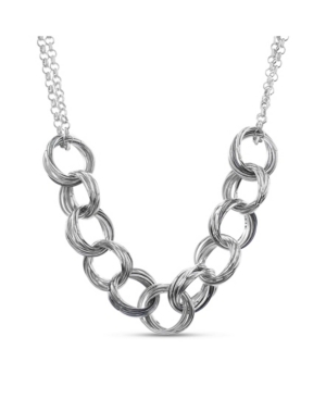 image of Kensie Silver-Tone Interlocking Circle Necklace