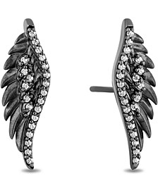 Enchanted Disney Diamond Maleficent Wing Stud Earrings (1/6 ct. t.w.) in Sterling Silver