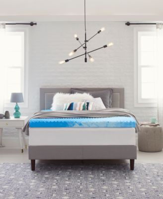 Comfort Revolution - 4" Reversible Convoluted Memory Foam Mattress Topper, California King