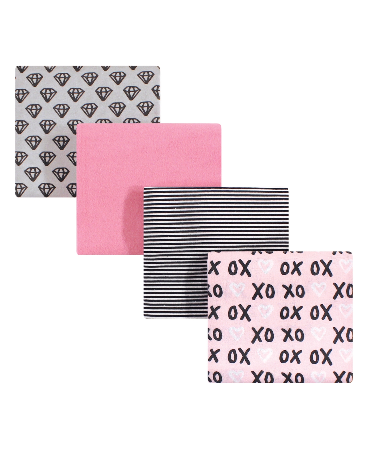 Hudson Baby Girls Cotton Flannel Receiving Blankets - Xoxo