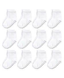 Toddler Boys and Girls Socks with Non-Skid Gripper for Fall Resistance