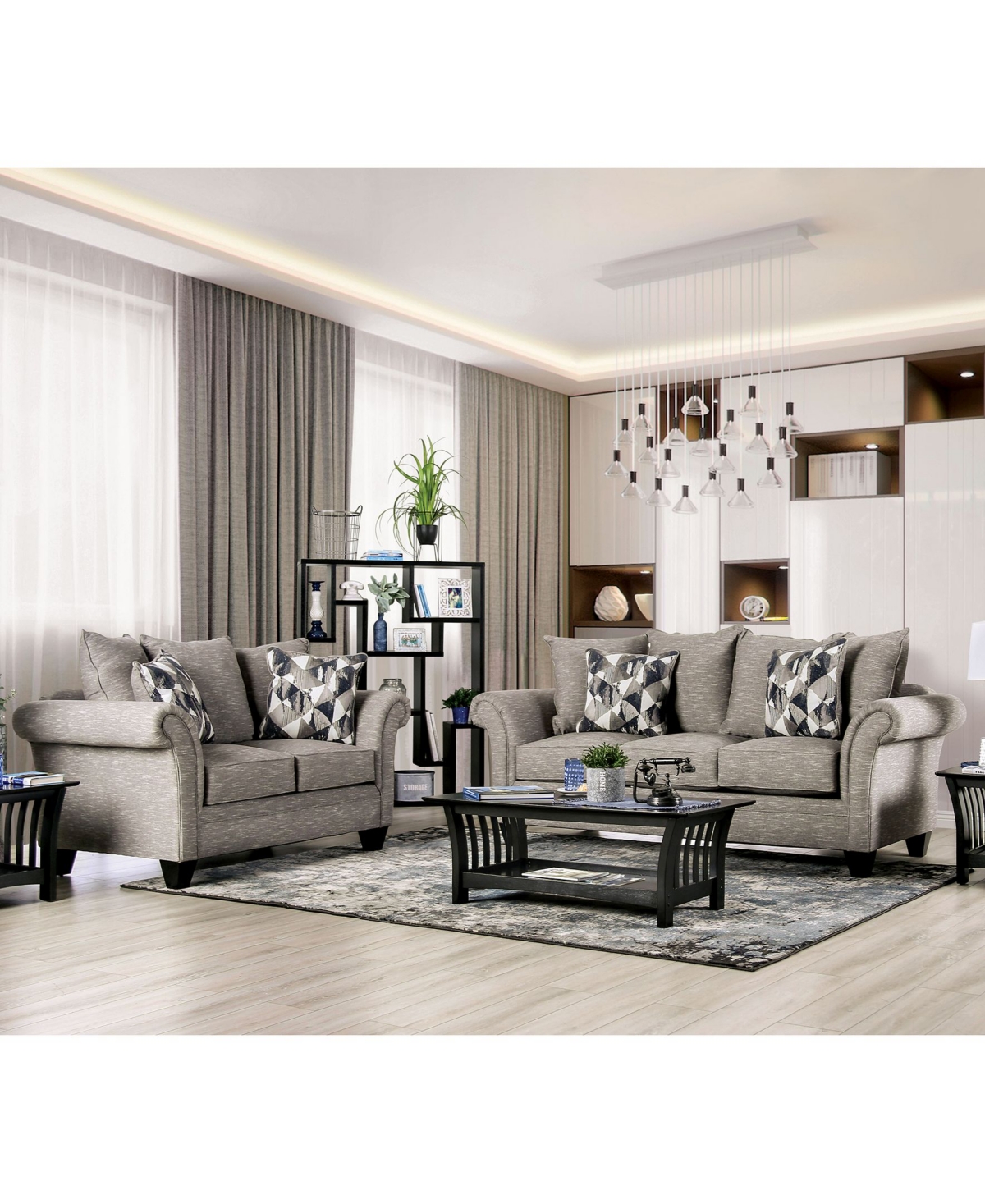 Furniture of America Parkcliffe Upholstered Loveseat