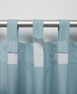 Curtains Biscayne Indoor - Outdoor Two Tone Textured Grommet Top Curtain Panel Pair, 54" x 96"