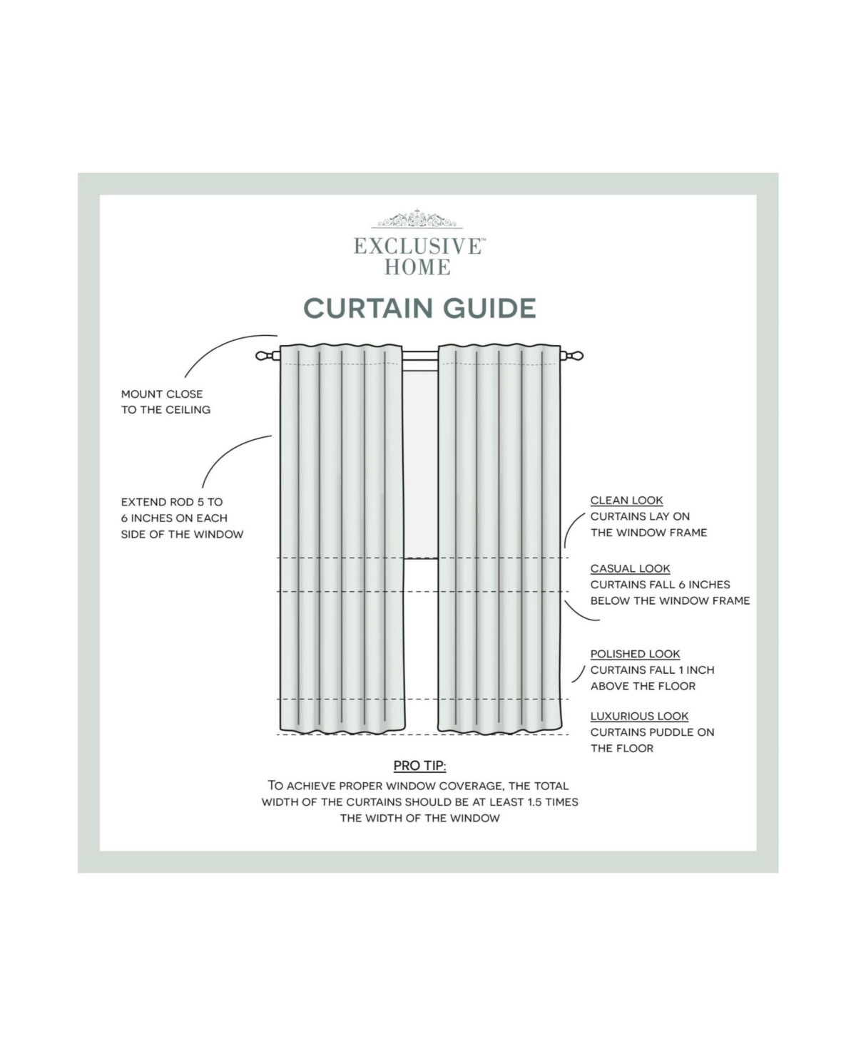 Exclusive Home Curtains Catarina Layered Solid Blackout and Sheer Grommet Top Curtain Panel Pair, 52