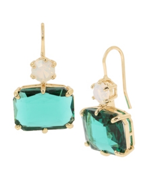 image of Jessica Simpson Mixed Stone Double Drop Earrings, 1.25