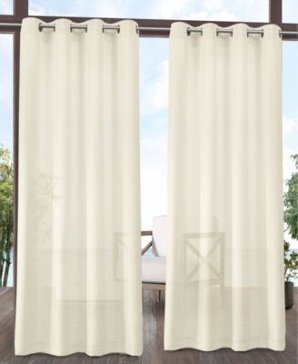 Miami Textured Indoor/Outdoor Light Filtering, Grommet Top Curtain Panels (Set of 2)